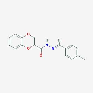molecular formula C17H16N2O3 B5741905 N'-(4-methylbenzylidene)-2,3-dihydro-1,4-benzodioxine-2-carbohydrazide 
