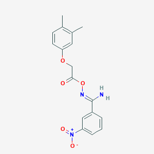 molecular formula C17H17N3O5 B5741917 N'-{[(3,4-dimethylphenoxy)acetyl]oxy}-3-nitrobenzenecarboximidamide 