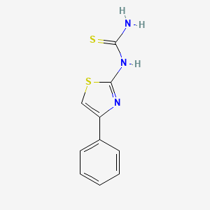 molecular formula C10H9N3S2 B5741930 N-(4-phenyl-1,3-thiazol-2-yl)thiourea CAS No. 7709-31-1