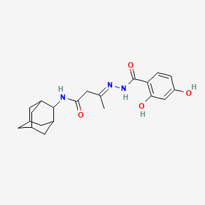 molecular formula C21H27N3O4 B5741938 N-2-adamantyl-3-[(2,4-dihydroxybenzoyl)hydrazono]butanamide 