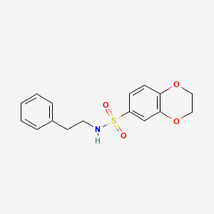 molecular formula C16H17NO4S B5741941 N-(2-phenylethyl)-2,3-dihydro-1,4-benzodioxine-6-sulfonamide 