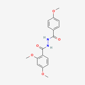 molecular formula C17H18N2O5 B5741955 2,4-dimethoxy-N'-(4-methoxybenzoyl)benzohydrazide 