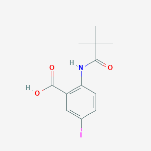 molecular formula C12H14INO3 B5741963 2-[(2,2-dimethylpropanoyl)amino]-5-iodobenzoic acid 
