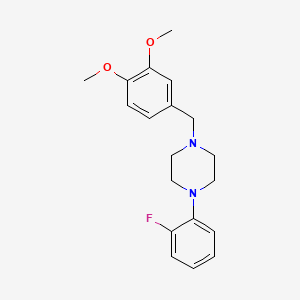 molecular formula C19H23FN2O2 B5741967 1-(3,4-dimethoxybenzyl)-4-(2-fluorophenyl)piperazine 