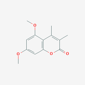molecular formula C13H14O4 B5741972 5,7-dimethoxy-3,4-dimethyl-2H-chromen-2-one 
