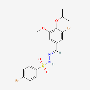 molecular formula C17H18Br2N2O4S B5741983 4-bromo-N'-(3-bromo-4-isopropoxy-5-methoxybenzylidene)benzenesulfonohydrazide 
