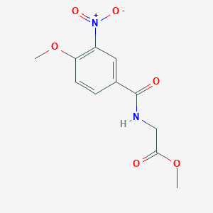 molecular formula C11H12N2O6 B5741986 methyl N-(4-methoxy-3-nitrobenzoyl)glycinate 