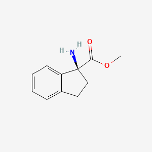 molecular formula C11H13NO2 B574199 (S)-methyl 1-amino-2,3-dihydro-1H-indene-1-carboxylate CAS No. 166735-16-6