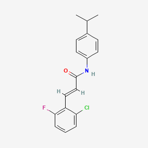 molecular formula C18H17ClFNO B5741992 3-(2-chloro-6-fluorophenyl)-N-(4-isopropylphenyl)acrylamide 
