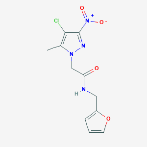 molecular formula C11H11ClN4O4 B5741993 2-(4-chloro-5-methyl-3-nitro-1H-pyrazol-1-yl)-N-(2-furylmethyl)acetamide 