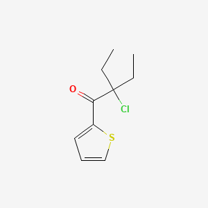 molecular formula C10H13ClOS B574201 2-Chloro-2-ethyl-1-(thiophen-2-yl)butan-1-one CAS No. 168033-00-9