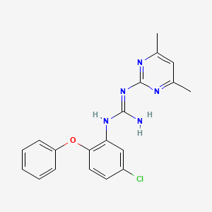 molecular formula C19H18ClN5O B5742017 N-(5-chloro-2-phenoxyphenyl)-N'-(4,6-dimethyl-2-pyrimidinyl)guanidine 
