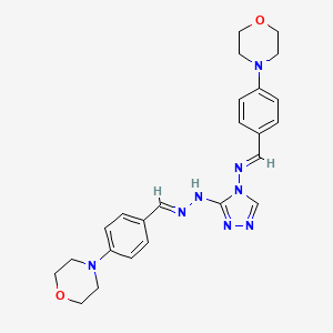 molecular formula C24H28N8O2 B5742028 4-(4-morpholinyl)benzaldehyde (4-{[4-(4-morpholinyl)benzylidene]amino}-4H-1,2,4-triazol-3-yl)hydrazone 