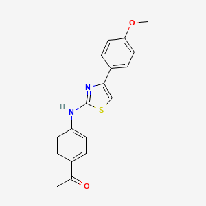 1-(4-{[4-(4-methoxyphenyl)-1,3-thiazol-2-yl]amino}phenyl)ethanone