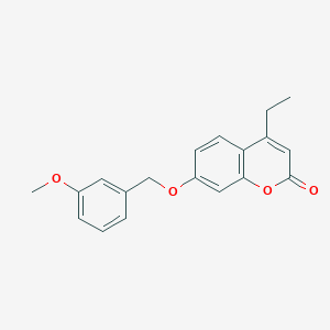 molecular formula C19H18O4 B5742066 4-ethyl-7-[(3-methoxybenzyl)oxy]-2H-chromen-2-one 