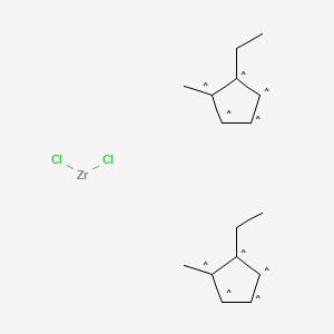 molecular formula C16H22Cl2Zr B574208 Bis(1-ethyl-2-methylcyclopentadienyl)zirconium dichloride CAS No. 168192-11-8