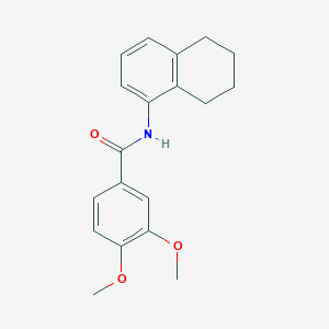 molecular formula C19H21NO3 B5742081 3,4-dimethoxy-N-(5,6,7,8-tetrahydro-1-naphthalenyl)benzamide 
