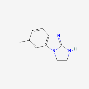 molecular formula C10H11N3 B574209 7-methyl-2,3-dihydro-1H-imidazo[1,2-a]benzimidazole CAS No. 176174-12-2
