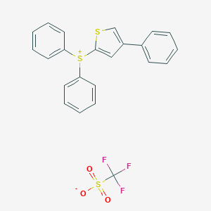 molecular formula C25H19F3O3S3 B057421 (4-苯硫代苯基)二苯甲磺酰三氟甲磺酸盐 CAS No. 111281-12-0