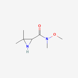 molecular formula C7H14N2O2 B574211 N-Methoxy-N,3,3-trimethylaziridine-2-carboxamide CAS No. 193634-89-8