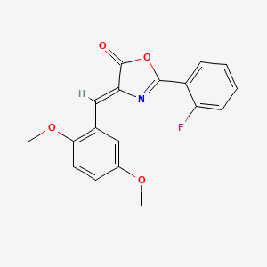 molecular formula C18H14FNO4 B5742110 4-(2,5-dimethoxybenzylidene)-2-(2-fluorophenyl)-1,3-oxazol-5(4H)-one 