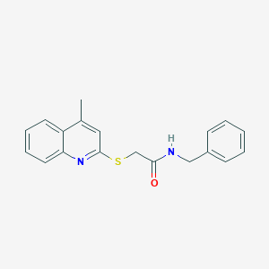 molecular formula C19H18N2OS B5742119 N-benzyl-2-[(4-methyl-2-quinolinyl)thio]acetamide 
