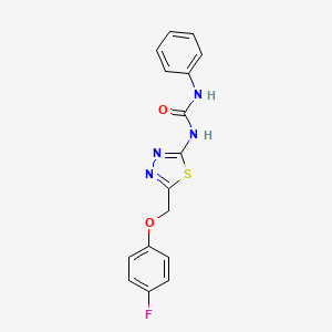 N-{5-[(4-fluorophenoxy)methyl]-1,3,4-thiadiazol-2-yl}-N'-phenylurea