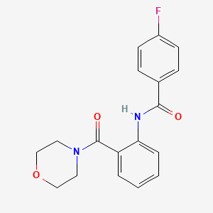 4-fluoro-N-[2-(4-morpholinylcarbonyl)phenyl]benzamide