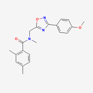 molecular formula C20H21N3O3 B5742166 N-{[3-(4-methoxyphenyl)-1,2,4-oxadiazol-5-yl]methyl}-N,2,4-trimethylbenzamide 