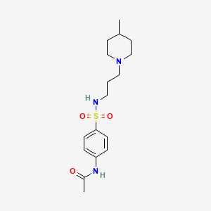 molecular formula C17H27N3O3S B5742171 N-[4-({[3-(4-methyl-1-piperidinyl)propyl]amino}sulfonyl)phenyl]acetamide 