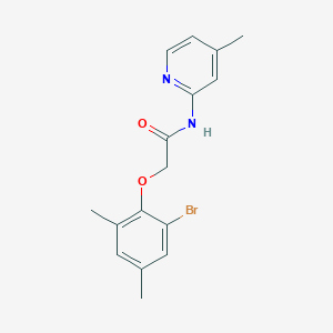 molecular formula C16H17BrN2O2 B5742198 2-(2-bromo-4,6-dimethylphenoxy)-N-(4-methyl-2-pyridinyl)acetamide 