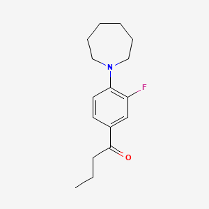 1-[4-(1-azepanyl)-3-fluorophenyl]-1-butanone