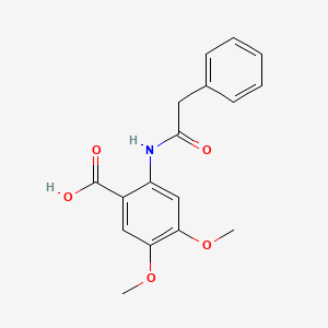 molecular formula C17H17NO5 B5742220 4,5-dimethoxy-2-[(phenylacetyl)amino]benzoic acid 