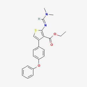 molecular formula C22H22N2O3S B5742247 ethyl 2-{[(dimethylamino)methylene]amino}-4-(4-phenoxyphenyl)-3-thiophenecarboxylate 