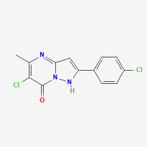 6-chloro-2-(4-chlorophenyl)-5-methylpyrazolo[1,5-a]pyrimidin-7-ol