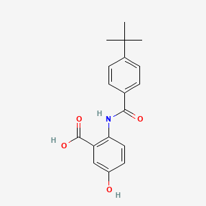 molecular formula C18H19NO4 B5742320 2-[(4-tert-butylbenzoyl)amino]-5-hydroxybenzoic acid 