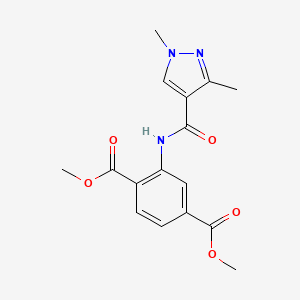 dimethyl 2-{[(1,3-dimethyl-1H-pyrazol-4-yl)carbonyl]amino}terephthalate