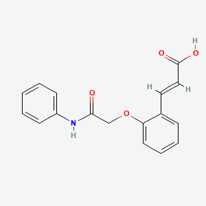 molecular formula C17H15NO4 B5742336 3-[2-(2-anilino-2-oxoethoxy)phenyl]acrylic acid 