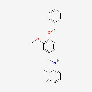 molecular formula C23H25NO2 B5742353 N-[4-(benzyloxy)-3-methoxybenzyl]-2,3-dimethylaniline 