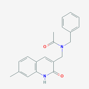 N-benzyl-N-[(2-hydroxy-7-methyl-3-quinolinyl)methyl]acetamide