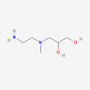 molecular formula C6H16N2O2 B574244 3-((2-Aminoethyl)(methyl)amino)propane-1,2-diol CAS No. 176711-21-0