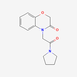 molecular formula C14H16N2O3 B5742445 4-[2-oxo-2-(1-pyrrolidinyl)ethyl]-2H-1,4-benzoxazin-3(4H)-one 