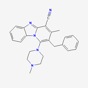 2-benzyl-3-methyl-1-(4-methyl-1-piperazinyl)pyrido[1,2-a]benzimidazole-4-carbonitrile