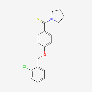 1-({4-[(2-chlorobenzyl)oxy]phenyl}carbonothioyl)pyrrolidine