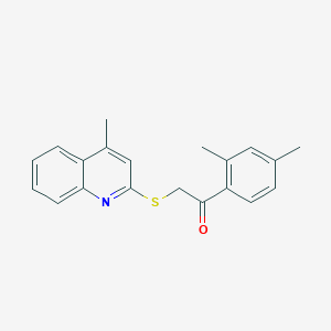 1-(2,4-dimethylphenyl)-2-[(4-methyl-2-quinolinyl)thio]ethanone