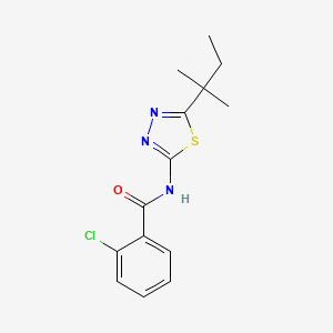 2-chloro-N-[5-(1,1-dimethylpropyl)-1,3,4-thiadiazol-2-yl]benzamide