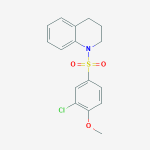 molecular formula C16H16ClNO3S B5742541 1-[(3-chloro-4-methoxyphenyl)sulfonyl]-1,2,3,4-tetrahydroquinoline 