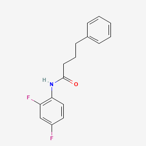 molecular formula C16H15F2NO B5742562 N-(2,4-difluorophenyl)-4-phenylbutanamide 