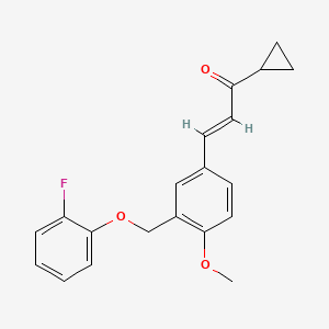 molecular formula C20H19FO3 B5742591 1-cyclopropyl-3-{3-[(2-fluorophenoxy)methyl]-4-methoxyphenyl}-2-propen-1-one 