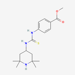 molecular formula C18H27N3O2S B5742620 methyl 4-({[(2,2,6,6-tetramethyl-4-piperidinyl)amino]carbonothioyl}amino)benzoate 